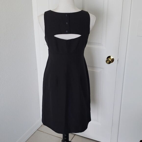 ANTHROPOLOGIE Leifsdottir Black Blue Ruffles Mini Dress - Picture 6 of 16